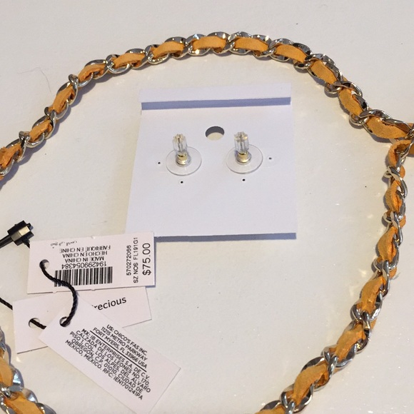 🎉SALE NWT WHBM Tiger Eye earring and necklace set - Picture 4 of 6